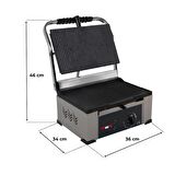 Enazon Gri 1550 W Döküm Tost Makinesi