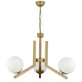 Morgan 3 Lü Eskitme Boyalı Beyaz Camlı Modern Genç Odası Yatak Odası Salon Avize 