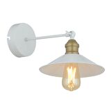 Apliqa Yekta Metal Modern Banyo - Yatak Odası Duvar - Yatak Başı Beyaz Aplik 