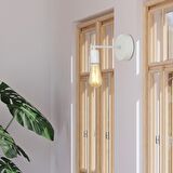 Apliqa Binay Metal Modern Banyo Duvar - Yatak Başı Beyaz Aplik 