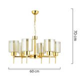 Cemre 6 Lı Gold Modern Yatak Odası Salon Avize 