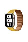 Apple Baklalı Deri Siyah Saat Kordonu, 42,44,45,49 Mm