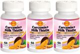 Curcumin Milk Thistle 3x60 Tablet Kurkumin Zerdeçal Meryemana Dikeni