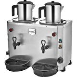 Remta Mini Jumbo 9+9 Litre İki Demlikli Çay Kazanı Makinesi