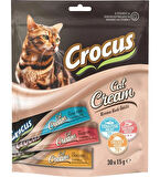 Crocus Çoklu Karışık Tavuklu & Ton Balıklı & Somonlu Krema Kedi Ödülü 30 x 15 gr
