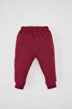 DeFacto Kız Bebek 2'li Takım Baskılı Bisiklet Yaka Sweatshirt Üst Beli Lastikli Eşofman Altı D0815A524AUBR490