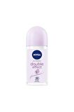 Nivea Kadın Roll-on Deodorant Double Effect 50ml, Ter Kokusuna Karşı 48 Saat Koruma, Pürüzsüz Koltuk Altı