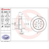 FREN DISKI ARKA DUZ (239-4)-(HONDA  JAZZ 2002/2008/CITY 2005/2008/CIVIC 1996/2006  )