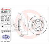 FREN DISK ARKA DUZ 282-5 UV KAPLAMALI ( HONDA  ACCORD 03 - 08 / HONDA  S2000 00 - )