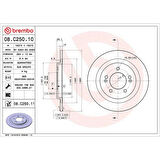 FREN DISK ARKA DUZ Ø284-5-(KARBONLU) (HYUNDAI   I30 1.6 CRDI 2011/2017 HYUNDAI   I30 1.6 GDI