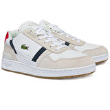 Lacoste SPORT T-Clip Hakiki Deri Erkek Beyaz Sneaker 