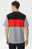 Lacoste Men's Relaxed Fit Crew Neck T-Shirt Erkek Rahat Kesim Bisiklet Yaka Renk Bloklu Pamuklu Tişört 