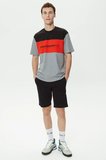 Lacoste Men's Relaxed Fit Crew Neck T-Shirt Erkek Rahat Kesim Bisiklet Yaka Renk Bloklu Pamuklu Tişört 