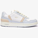 Lacoste T-Clip Hakiki Deri Kadın Sneaker Beyaz Mavi