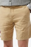 Lacoste Men's Slim Fit Linen Bermuda Shorts Beige Erkek Dar Kesim Keten Şort Bej