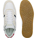 Lacoste SPORT T-Clip Hakiki Deri Erkek Beyaz Sneaker 
