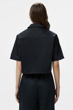 Lacoste Womens Regular Fit Black Shirt Standart Kesim Yarım Kollu Çıtçıt Düğmeli Kadın Gömlek Siyah