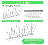 Demonte Kuş Konmaz Diken  Paslanmaz Tel 2 Metre 4 Adet
