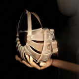 CARIDEA El Yapımı Hakiki Deri Kadın Çanta, Clutch, El Omuz Çantası v106