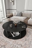YİN YANG UNITY SERENITY ORTA SEHPA 3 LÜ SİYAH-100 CM