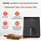 Cosori Sıcak Hava Fritözü İkili Isıtma Sistemi, 6.4 L’lik Yüksek Kapasite