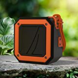 NAUTİCA S100 DUAL SUYA DAYANIKLI TAŞINABİLİR KABLOSUZ BLUETOOTH OUTDOOR HOPARLÖR SPEAKER SİYAH TURUNCU