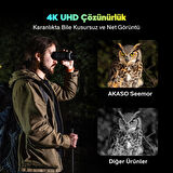Akaso Seemor-200 4K Tam Renkli Video Kayıt Özellikli Gece Görüş Dürbünü, 3'' Ekran, AI-ISP Teknolojisi ile 3280 FT Görüntüleme Aralığı,16X Dijital Zoom, App Kontrollü