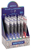WRITECH W-927 BASMALI ROLLER 0,5MM KALEM (MAVİ-SİYAH-KIRMIZI) - 24'LÜ SET