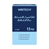 WRITECH W-994 0,5MM BASMALI ROLLER KALEM SİYAH GÖVDE -12'Lİ KUTU