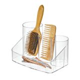 SAÇ FIRÇALARI VE TAKI ORGANİZER ŞEFFAF 20X14X13CM