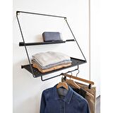 MODERN ASKILI YÜKSEK KALİTE İKİLİ RAF 32X61X53CM