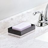 SABUNLUK MODERN SİYAH TASARIM 12X8X3CM