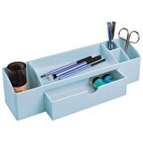 KOZMETİK,MAKYAJ ORGANİZER ÇEKMECELİ MAVİ 30X12X9CM