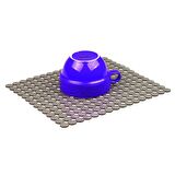 ÇİÇEKLİ LAVABO İÇİ KAYDIRMAZ VE BULAŞIK KURUTMALIK GRİ DAMLALI 27x31x0,8cm