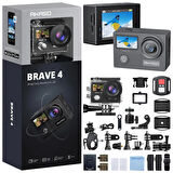 Akaso Brave 4 4K Aksiyon Kamera ve Aksesuar Seti (Akaso Türkiye 2 Yıl Garantili)
