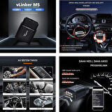 Vlinker MS ELM327 OBD2 Araç Teşhis Cihazı Bluetooth