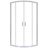 VitrA Duş Kabin 65650002264 Sürgülü Oval, 90 cm,  Parlak Gümüş Profil