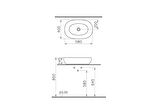 VitrA Outline 5995B403-0016 Oval Lavabo, VitrA Clean, 60 cm, Beyaz