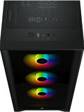 Corsair BKC-1204 iCUE 4000X RGB Tempered Glass Mid-Tower Siyah Bilgisayar Kasa CC-9011204-WW OUTLET