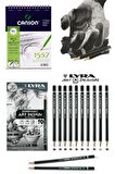 Canson 1557 Eskiz Çizim Defteri 40 Yp Lyra Art Design Dereceli Kalem 10&#39;lu Set