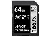 LEXAR 64GB Professional 1667x SDXC™ UHS-II, 250MB/s okuma 80MB/s yazma C10 V60 U3 Hafıza Kartı