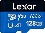 Lexar LSDMI128BB633A 128 GB 633X 100/45Mb/s SDXC C10 A1 V30 U3 microSD Kart