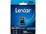 LEXAR 256GB LSD0800P256G-BNNNG SD Professional 800X Pro SDXC UHS-I Cards UP TO 150MB/S Read 45MB/S W SD Kart