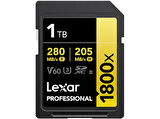 LEXAR 1TB LSD1800001T-BNNNG SD Professional 1800X SDXC UHS-II Kart Up To 280MB/S Okuma 210MB/S Yazma Hafıza Kartı