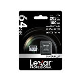 Lexar LMSSIPL064G-BNANG 64 GB SDXC 205-100Mb/s UHS-I C10 A2 V30 U3 microSD Kart