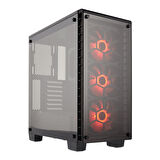 Corsair Crystal 460X CC-9011101-WW 3 Fanlı Siyah ATX Oyuncu Bilgisayar Kasası