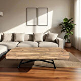 Oval Yan Baştan Açılır Akıllı Masa Üst Mdf Urartu  Alt Ayak Siyah Renk