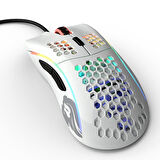 Glorious Model D GLRGD-GWHITE 12000 DPI 6 Tuş RGB Optik Parlak Beyaz Kablolu Gaming (Oyuncu) Mouse