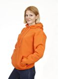 Unisex Kapşonlu Turuncu Sweatshirt
