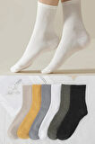 Unisex 6 Çift Düz Tenis Çorap